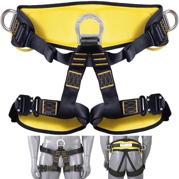 VEVOR Half Body Safety Harness 340 lbs. Tree Climbing Harness with Added Padding on Waist and Leg for Rescuing, Climbing