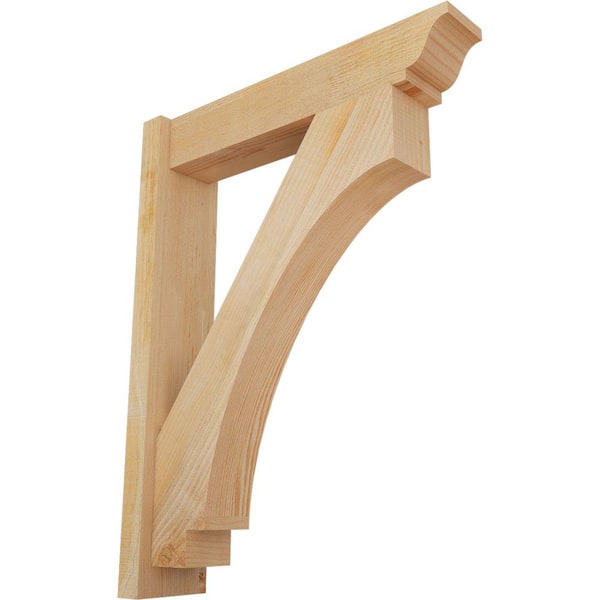 Ekena Millwork 6 in. x 34 in. x 26 in. Douglas Fir Imperial Traditional Rough Sawn Outlooker