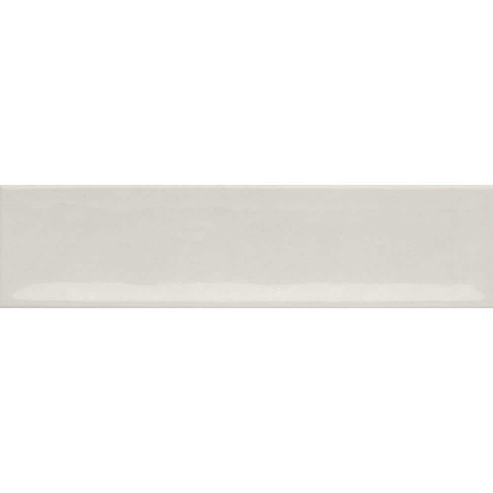 Raku White Glossy Ceramic 3x12 Wall Tile