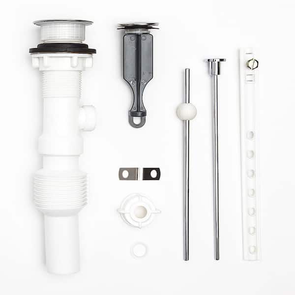 PF WaterWorks FlexPOPUP Bathroom Pop-Up Drain with Ball Rod, Flex-n-Fit Body w/ Overflow, 1.6-2" Sink Hole, Chrome