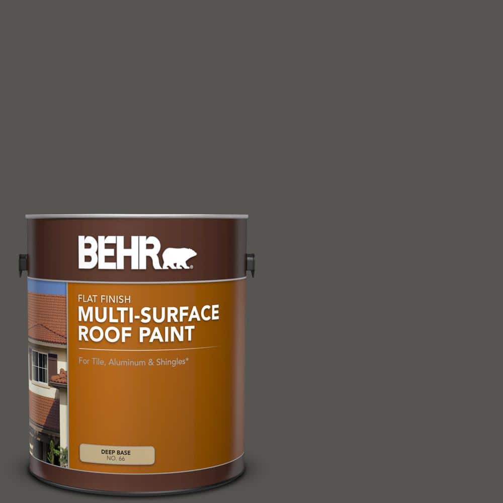 1 gal. #MQ2-62 Peppery Flat Multi-Surface Exterior Roof Paint