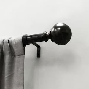 72 in. - 144 in. Adjustable Single Curtain Rod 1 in. Dia. in Oil Rubbed Bronze with Ball finials