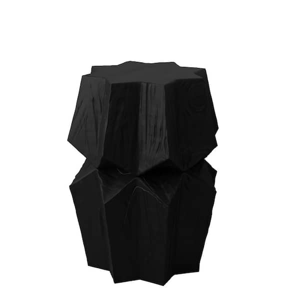 Black Specialty MGO 18.8 in. H Outdoor Side Table for Patio, Garden, Backyard