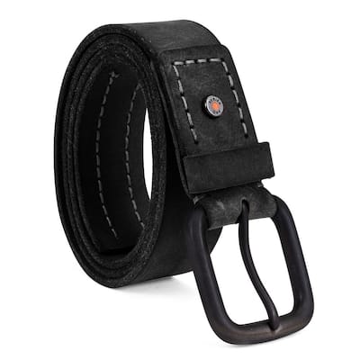 Men's 40 mm 34 Black Workwear Leather Belt