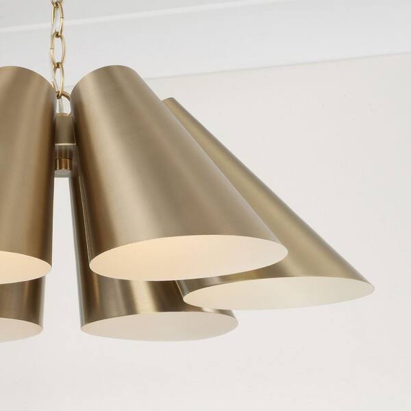 Capital Lighting Fixture Company Leo 60-Watt 6-Light Matte Brass