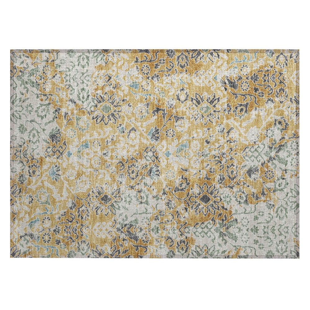 Chantille Machine Washable Indoor/Outdoor Abstract ACN2584 Gold 2 ft. x 3 ft. Accent Rug price history on PriceWatchPro
