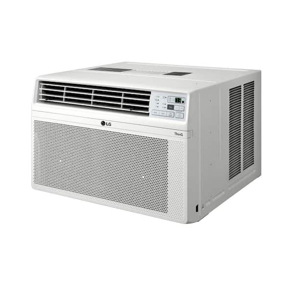 LG - 14,000 BTU 115V Window Air Conditioner Cools 700 sq. ft. with Wi-Fi, Remote, Dehumidifier and in White