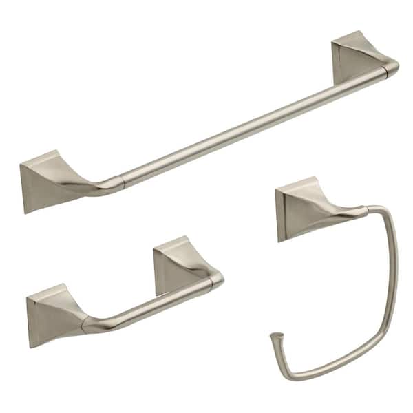 Delta Everly 3 -Piece Bath Hardware Set with Mounting Hardware in Brushed Nickel