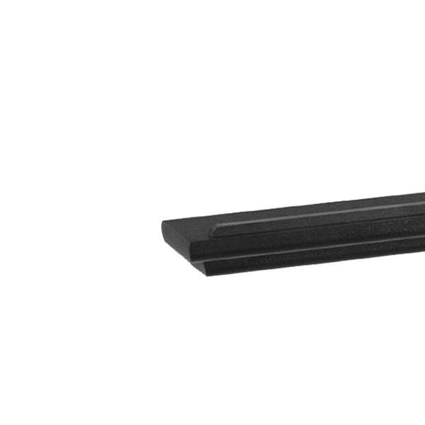 null 48 in. W x 4.5 in. D x 1.5 in. H Floating Black Display Ledge Decorative Shelf