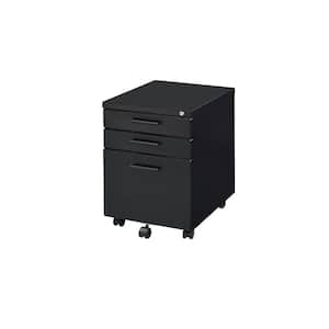 Black File Cabinet with Drawer