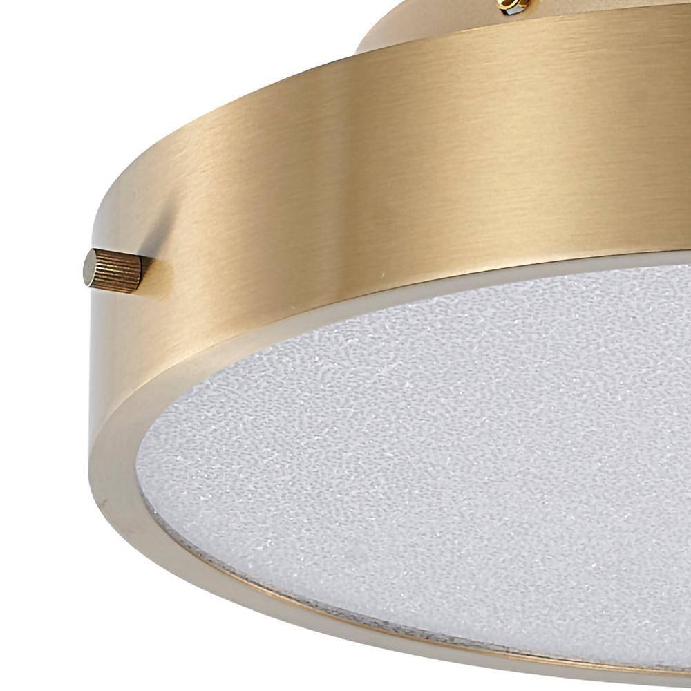Bethel 12" Square Brass LED Flush Mount with Beaded Acrylic Diffuser