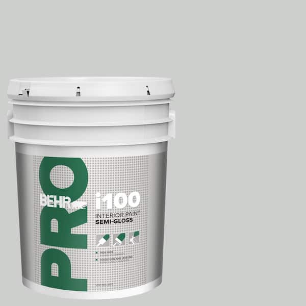 BEHR PRO 5 gal. #N460-2 Planetary Silver Semi-Gloss Interior Paint