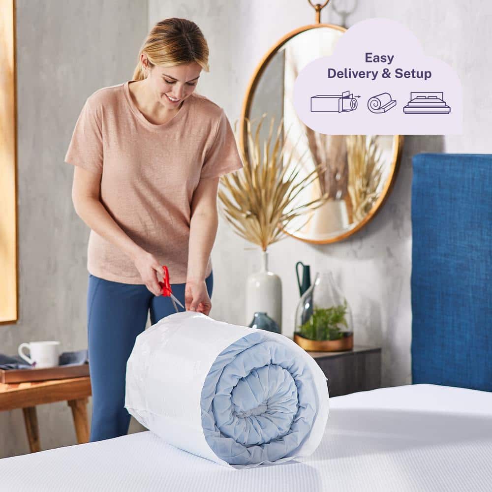 Twin Size Cooling Gel Memory Foam Mattress Topper, 4 Inch