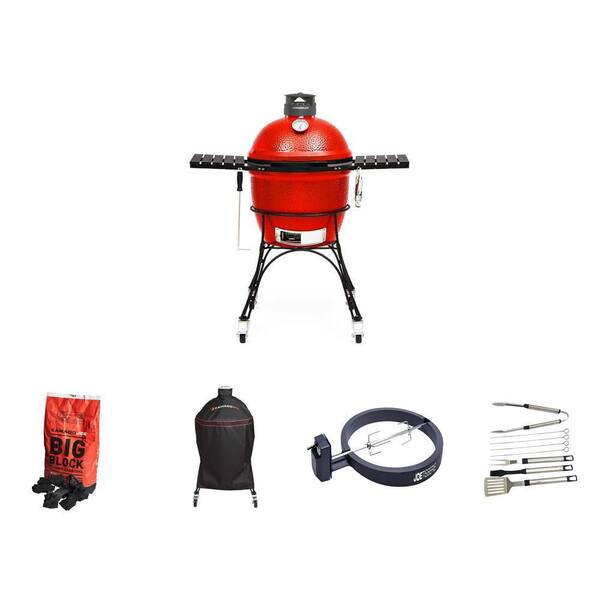 Classic Joe II 18 in. Charcoal Grill Combo with Rotisserie, Cover, 20 lb Charcoal, and 8 Piece Tool Set