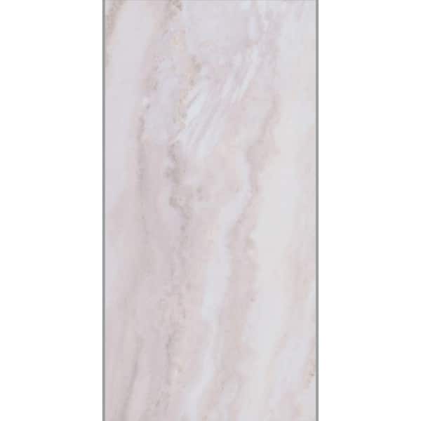 Golden Hearth Marble 12 MIL x 12 in. W x 24 in. L Click Lock Polished Waterproof Vinyl Tile Flooring (20 sq. ft./Case)