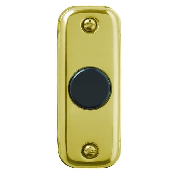 Carlon Wired Door Bell Push Button, Gold with Black Button (6 per Case)