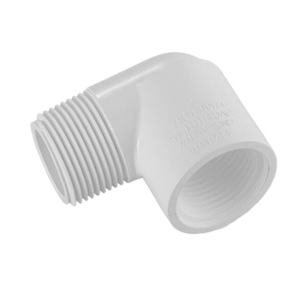 VPC 1/2 in. PVC Schedule 40 MPT x FPT 90-Degree Street Elbow Fitting