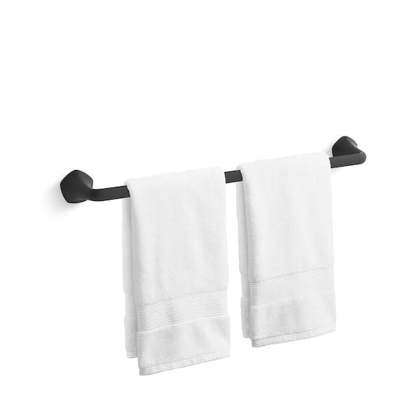 Sundae 24 in. Wall Mounted Towel Bar in Matte Black