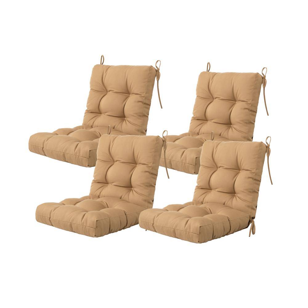 Seat/Back Outdoor Chair Cushion Patio Cushion Tie Tufted Replacement for Patio Furniture 20 in. x20 in. x4 in. ,Set Of 4 price history on PriceWatchPro