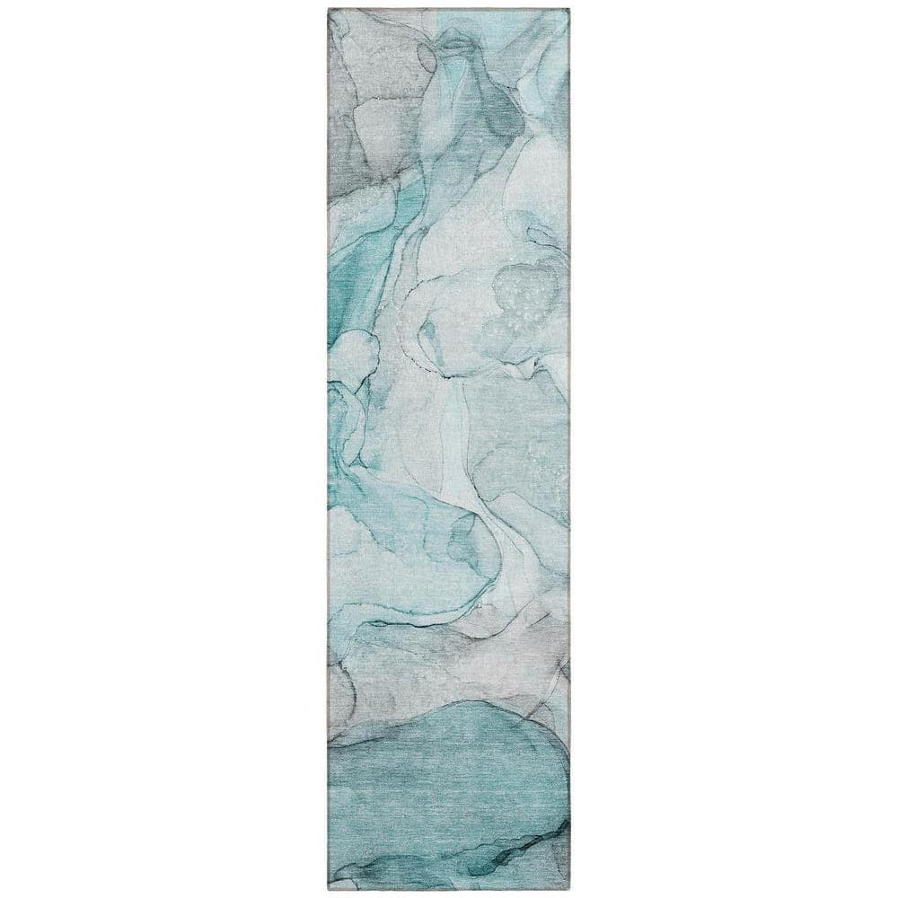 Gray and Ivory 2 ft. x 8 ft. Abstract Indoor / Outdoor Area Rug price history on PriceWatchPro