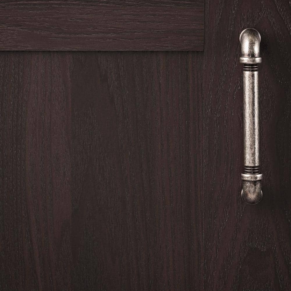 Black Nickel Industrial Bar Cabinet Pull with Mounting Hardware