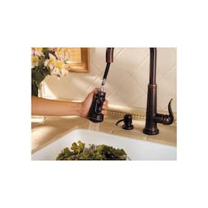 Ashfield Single-Handle Pull-Down Sprayer Kitchen Faucet in Rustic Bronze