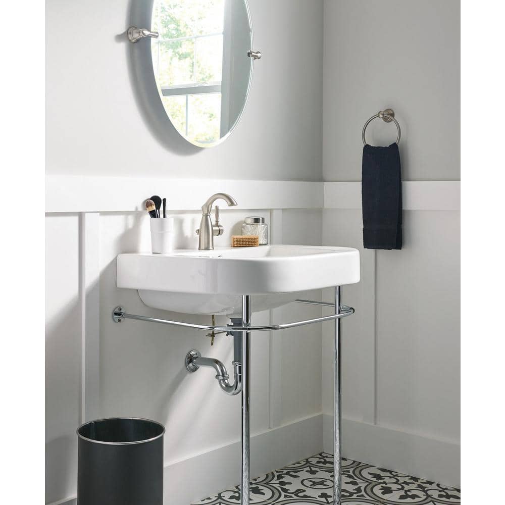 Sarona Rustic Farmhouse Single-Handle Nickel Bathroom Faucet