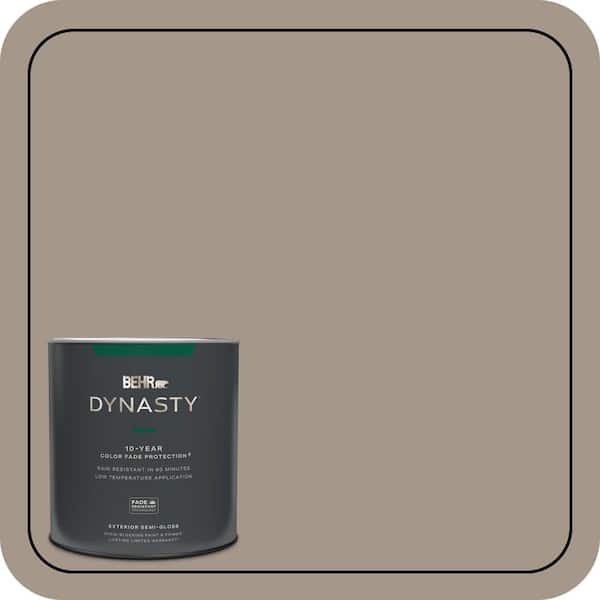 BEHR DYNASTY 1 qt. #PPU5-07 Studio Taupe Semi-Gloss Enamel Exterior Stain-Blocking Paint & Primer