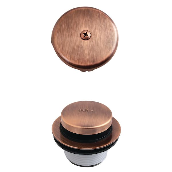 Trimscape Toe Touch Tub Waste and Overflow Drain Replacement Kit in Antique Copper