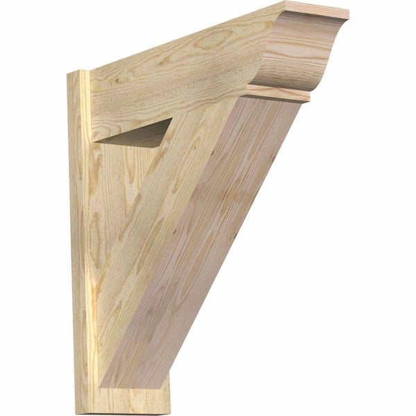 Ekena Millwork 8 in. x 28 in. x 28 in. Traditional Rough Sawn Douglas Fir Outlooker