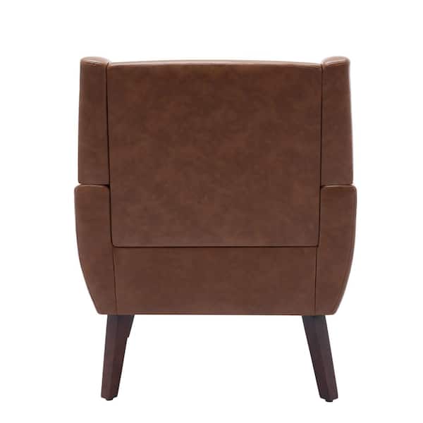 Uixe Coffee PU Leather Upholstery Arm Chair (Set of 1) SF0003-P-CF