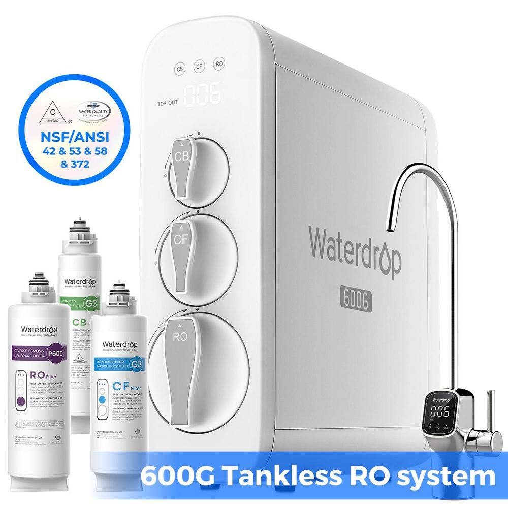 G3P600 8-Stage NSF Certified Reverse Osmosis Water Filtration System, Under-Sink Water Filter, Extra CFCBRO Filters price history on PriceWatchPro