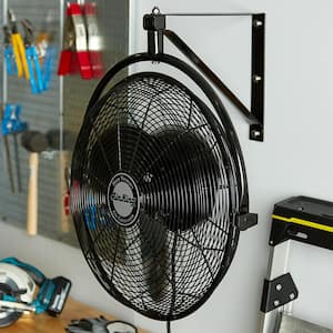 20" 1/6 HP 3-Speed Non-Oscillating Totally Enclosed Wall Mount Fan