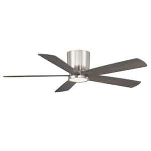 Britton 52 in. Integrated LED Indoor Brushed Nickel Ceiling Fan with Light Kit and Remote Control