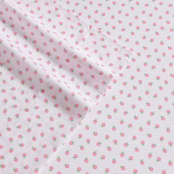 Laura Ashley Sweet Lady Bugs 3-Piece Pink/Green Microfiber Twin