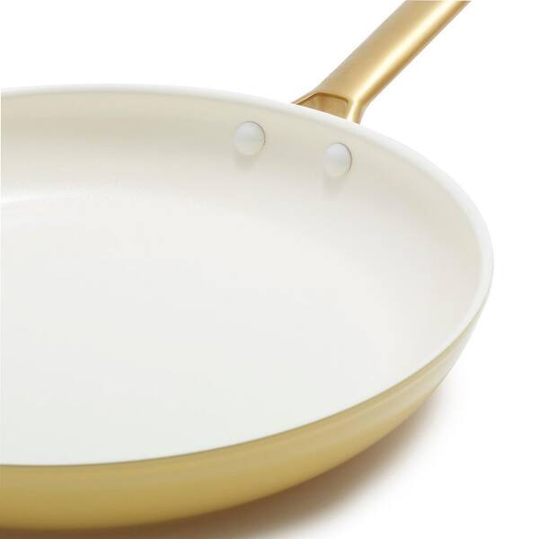 Reserve Ceramic Nonstick 10 and 12 Frypan Set, Sunrise with Gold-To