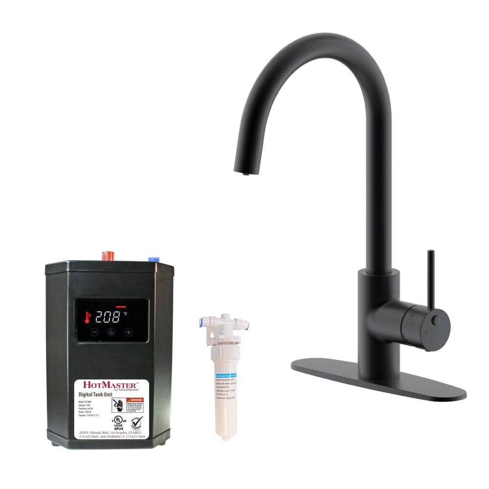 HotMaster 3-in-1 Single-Handle Faucet with Carbon Filter and DigiHot Instant Hot Water Tank in Matte Black price history on PriceWatchPro