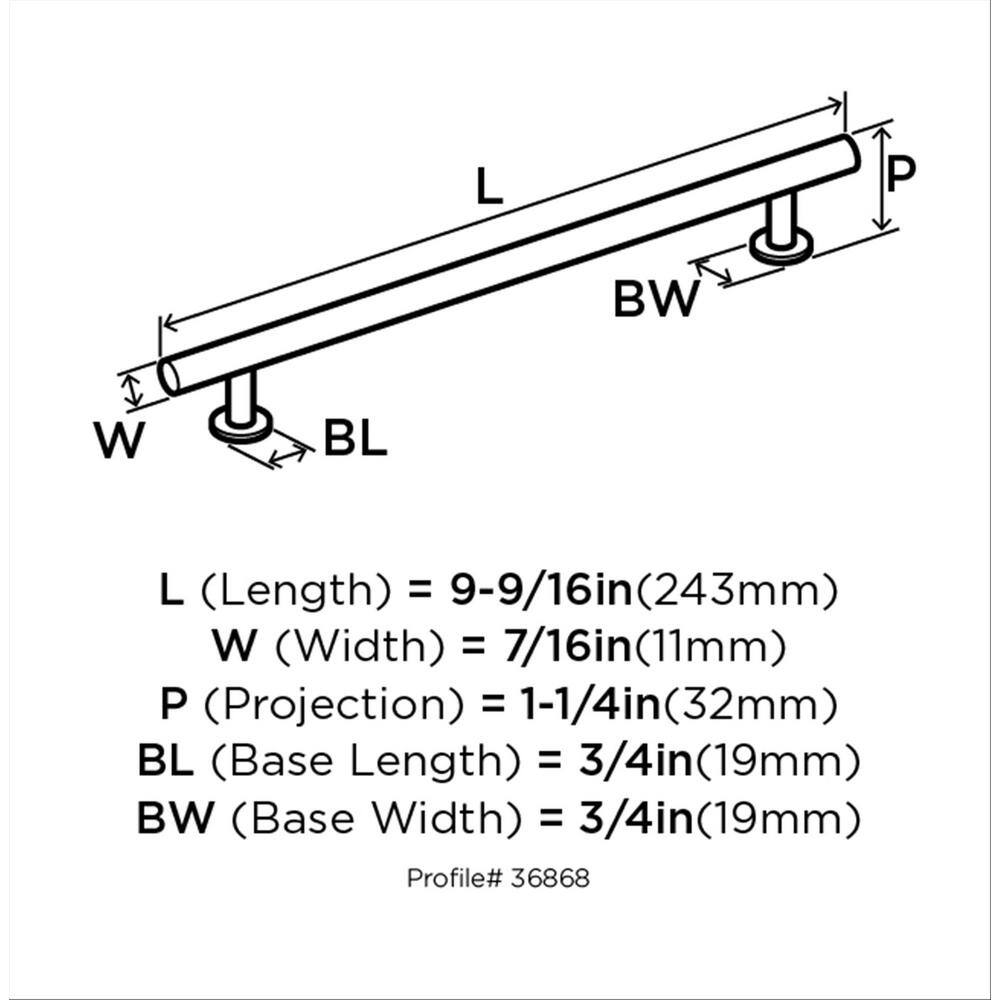 Polished Chrome Modern Cabinet Bar Pull with Mounting Hardware