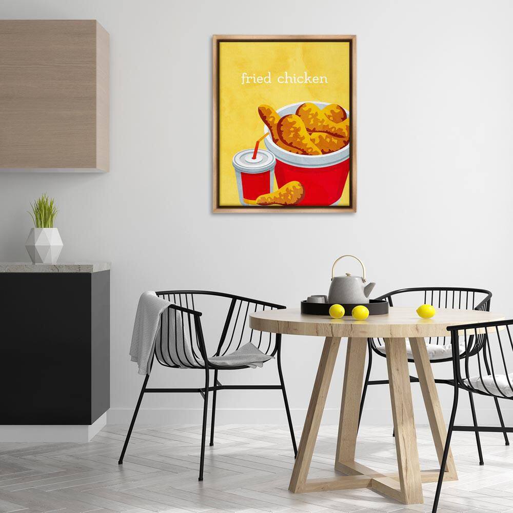 Chicken Bucket Takeout by Kim Allen Brown Floater Frame Food Graphic Art Print 31 in. x 25 in. price history on PriceWatchPro