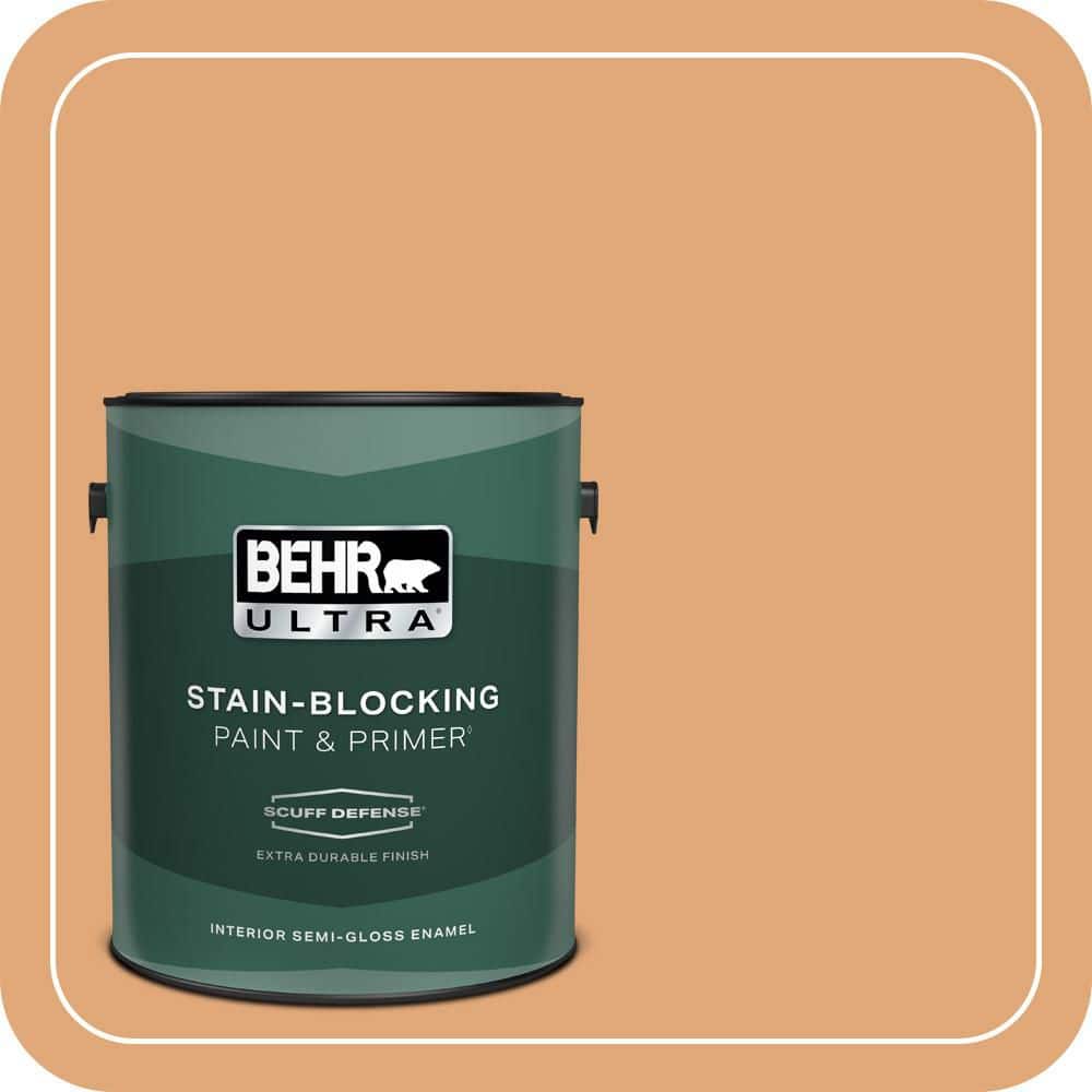 1 gal. #MQ4-36 Thai Ice Tea Extra Durable Semi-Gloss Enamel Interior Paint & Primer price history on PriceWatchPro