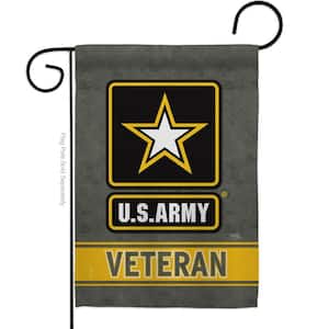 13 in. x 18.5 in. US Army Veteran Garden Double-Sided Armed Forces Decorative Vertical Flags