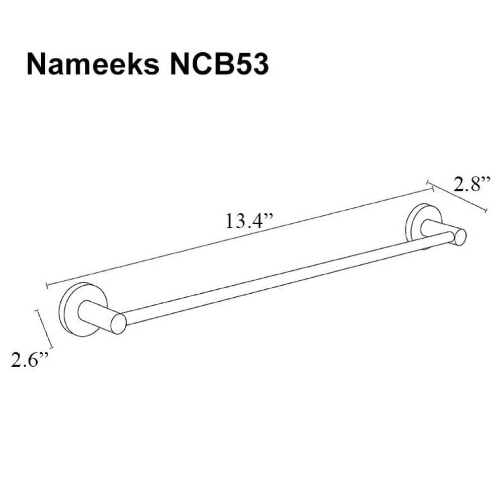 Matte Black 13-Inch Round Wall Mounted Towel Bar