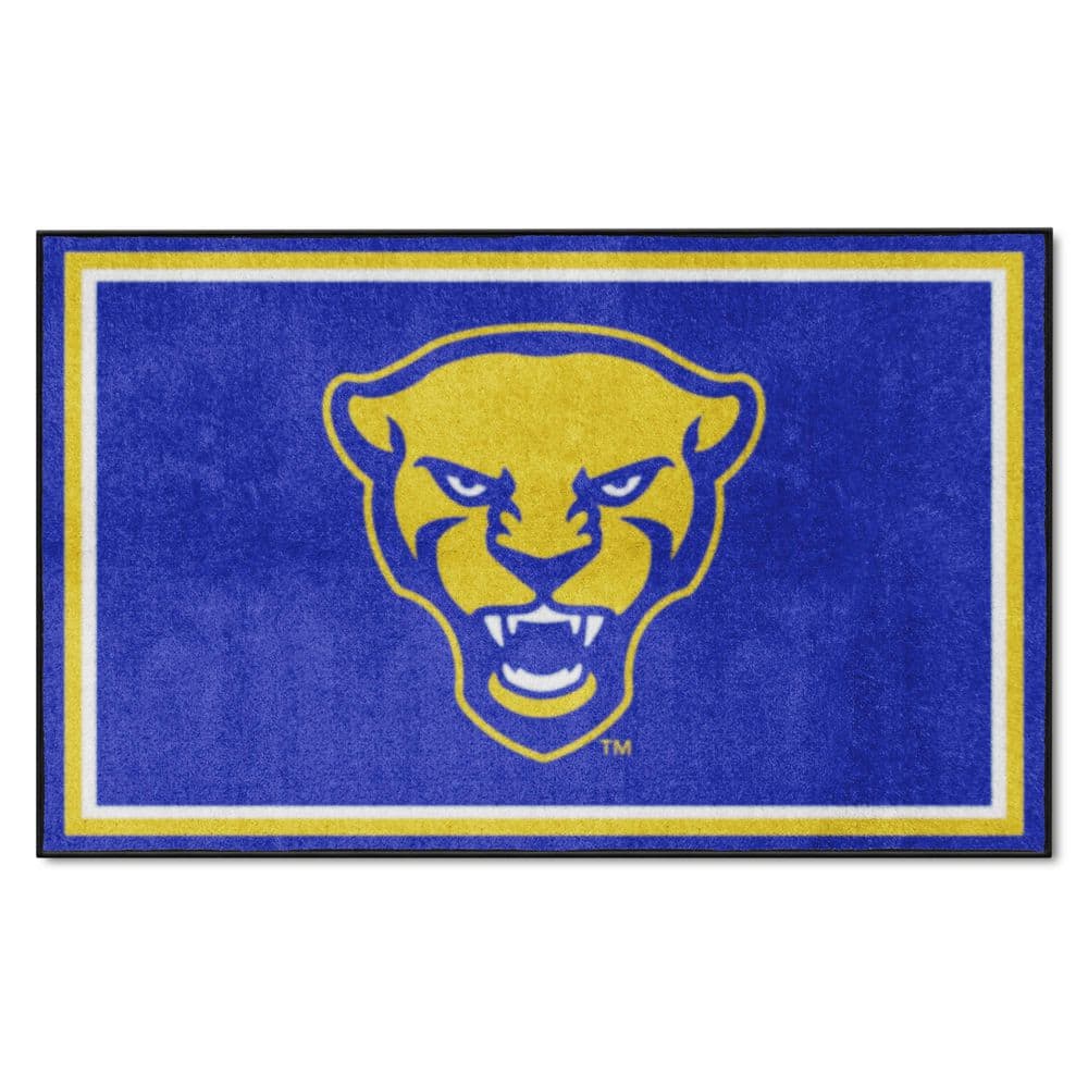 FANMATS Pitt Panthers Blue 4 ft. x 6 ft. Plush Area Rug 35882 - The ...