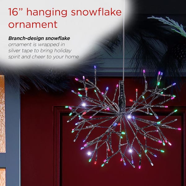 Christmas Hanging Snowflakes Decorations 15 Pack 3D Iridescent Paper  Snowflakes