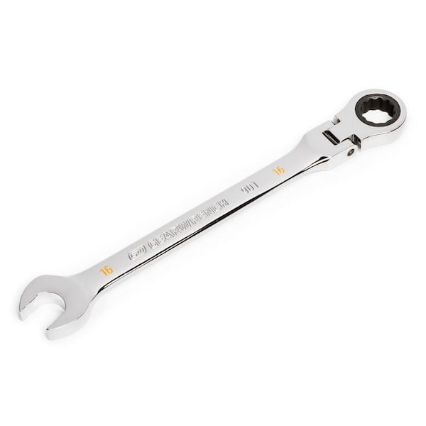 GEARWRENCH 16 mm Metric 90-Tooth Flex Head Combination Ratcheting