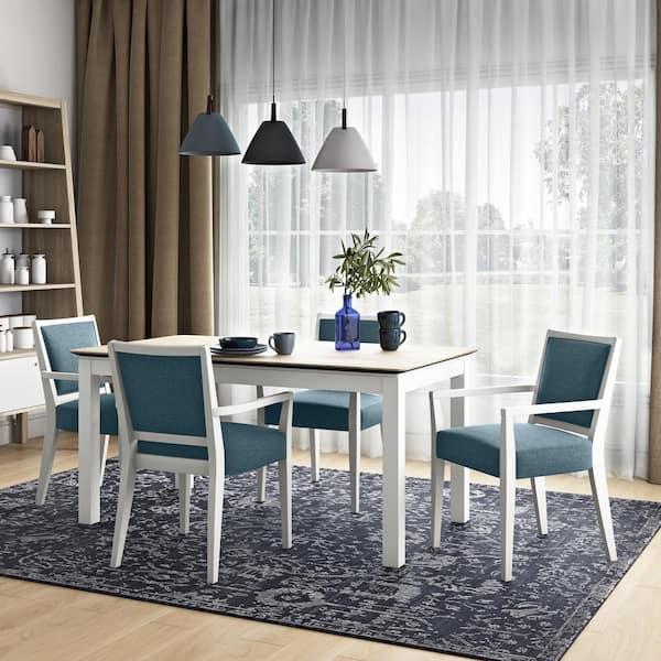 Woodlook Smart Top Dining Table, Dining Room Upholstered Chairs With Arms