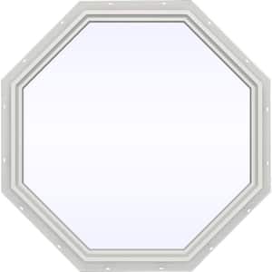 47.5 in. x 47.5 in. V-4500 Series White Vinyl Fixed Octagon Geometric Window w/ Low-E 366 Glass