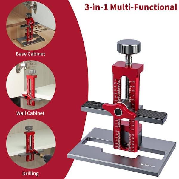 Numhew 3-in-1 Cabinet Door Mounting Jig with Support Base