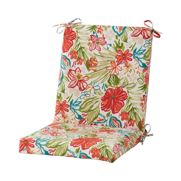 20 in x 19 in Outdoor High Back Chair Pad, Breeze Floral