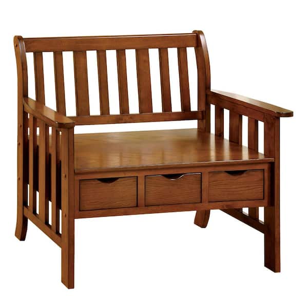 Unbranded Oak Storage Bench